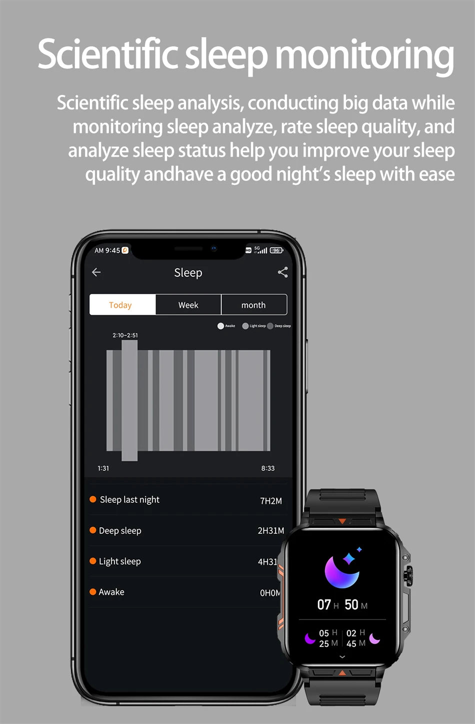 Military Outdoor GPS Sports Smart Watch Men 1.95 Inch Bluetooth Call Heart Rate Blood Oxygen for Android IOS