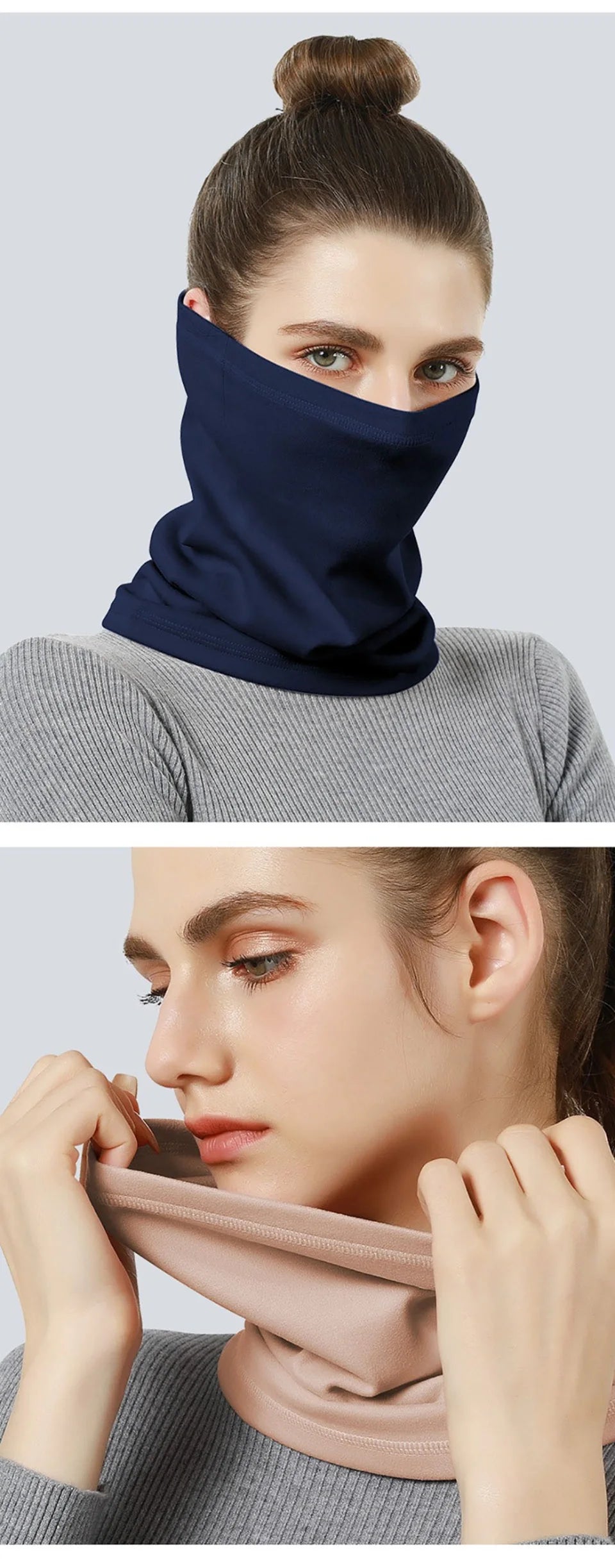 GTUBIKE Men Women Winter Sports Bandana Velvet Neck Warmer