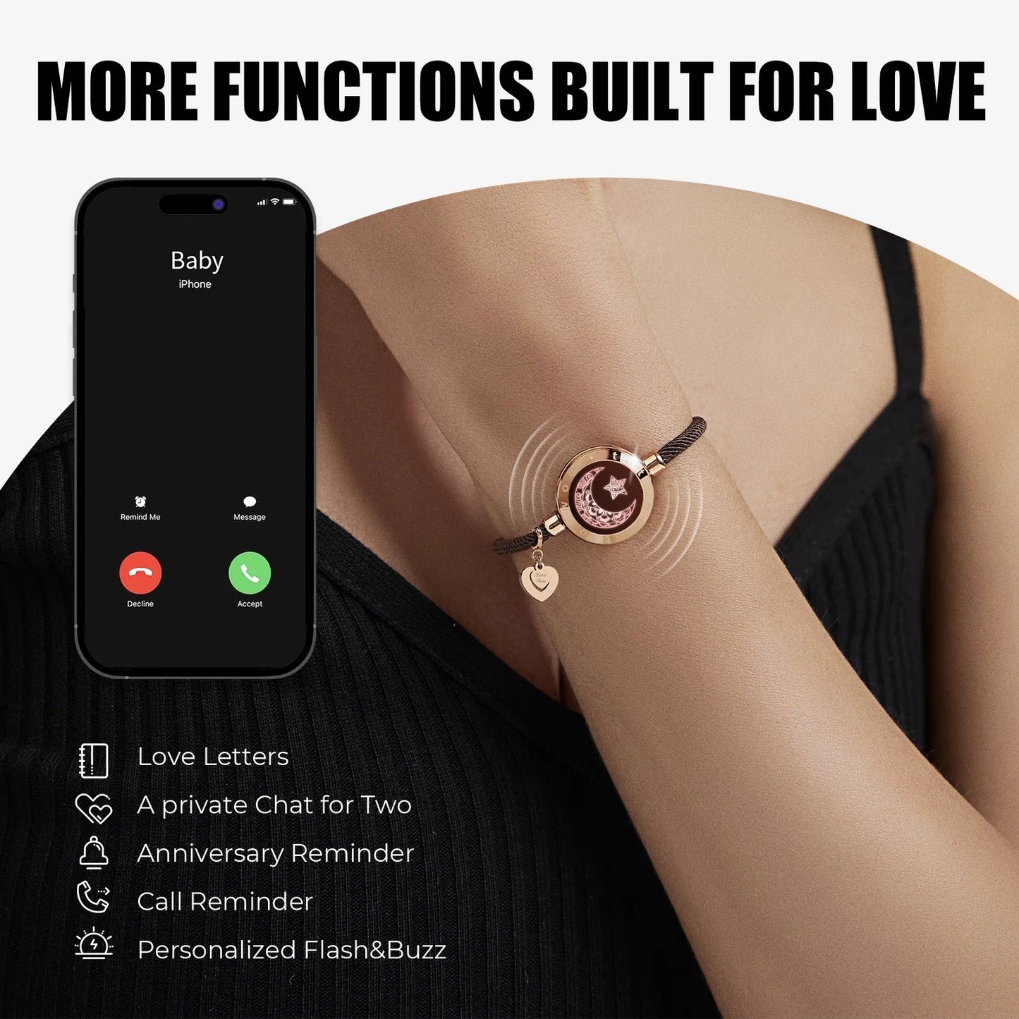 TOTWOO Touch Single Bracelet - Long Distance Love Smart Jewelry