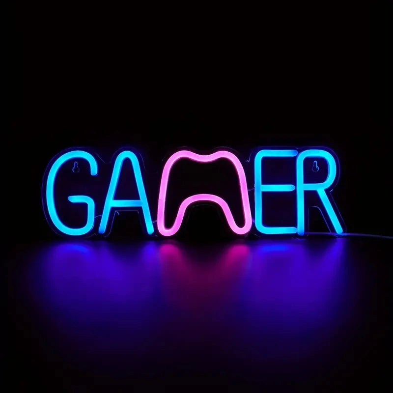 Gamepad Shaped LED Neon Sign for Gamer Room Decor