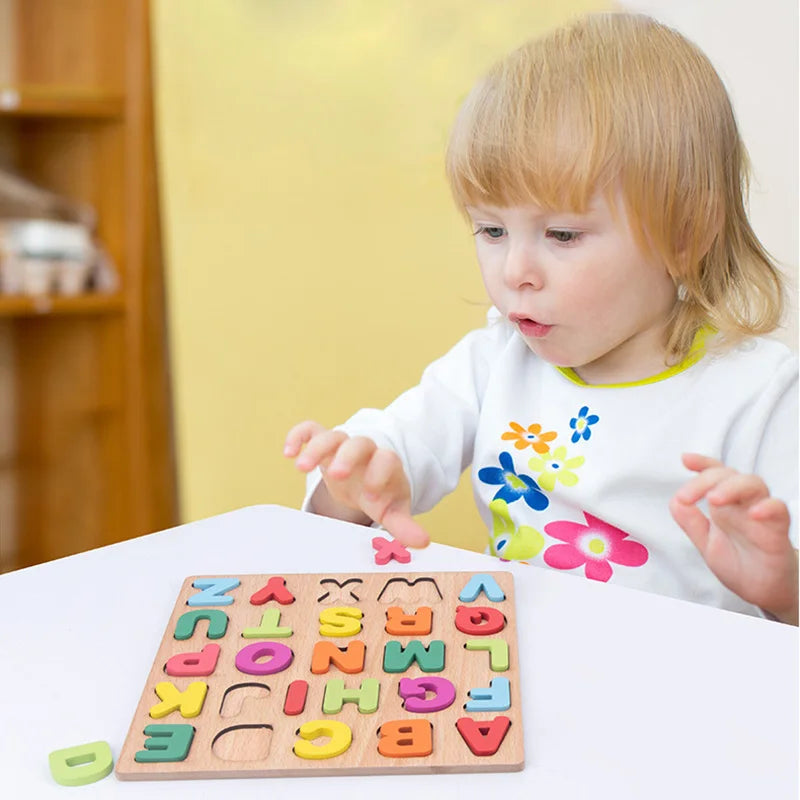 Wooden Puzzle Montessori Toys for Baby Early Learning 1-3 Years