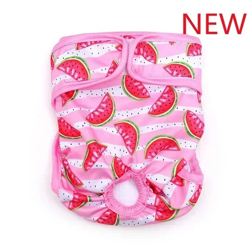 Washable Dog Diapers Physiological Pants Cute Cartoon Print Female Dog Diaper Underwear Dog Sanitary Panties pañales para perros