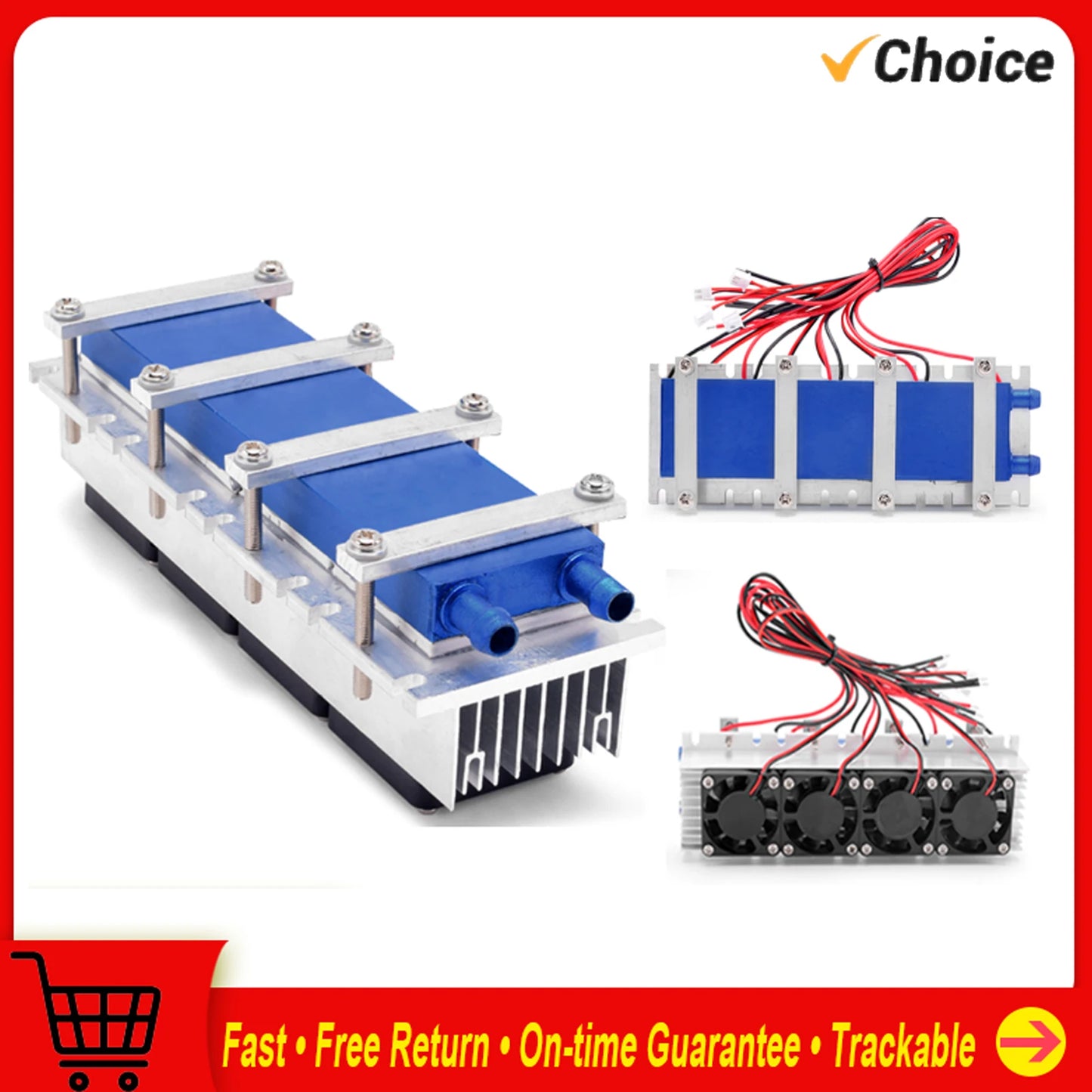 Refrigerador termoeléctrico Peltier de 288 W/144 W, 12 V CC, 30 A/15 A, sistema de refrigeración de semiconductores, bricolaje para ventilador de aire acondicionado