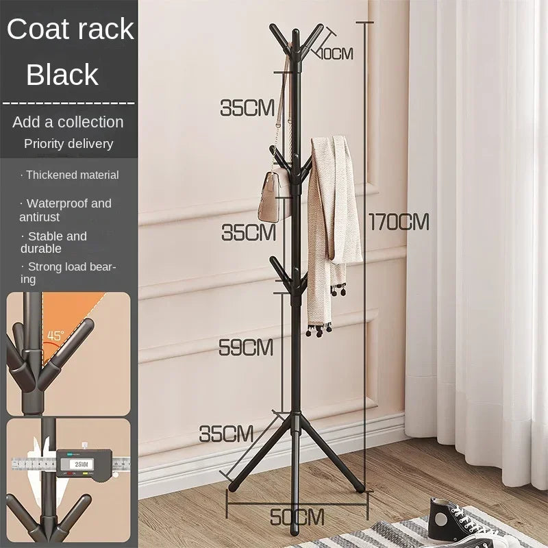 Multi Hook Clothes Rack Stand Tree Branch Shape Mobile Coat Rack for Home and Dorm Clothing Storage