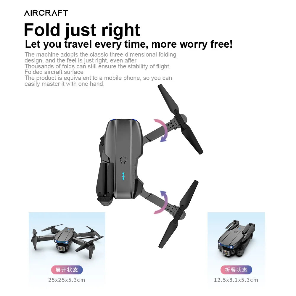 E99 Pro Drone Quadcopter HD 6K Photography Remote Control Toys