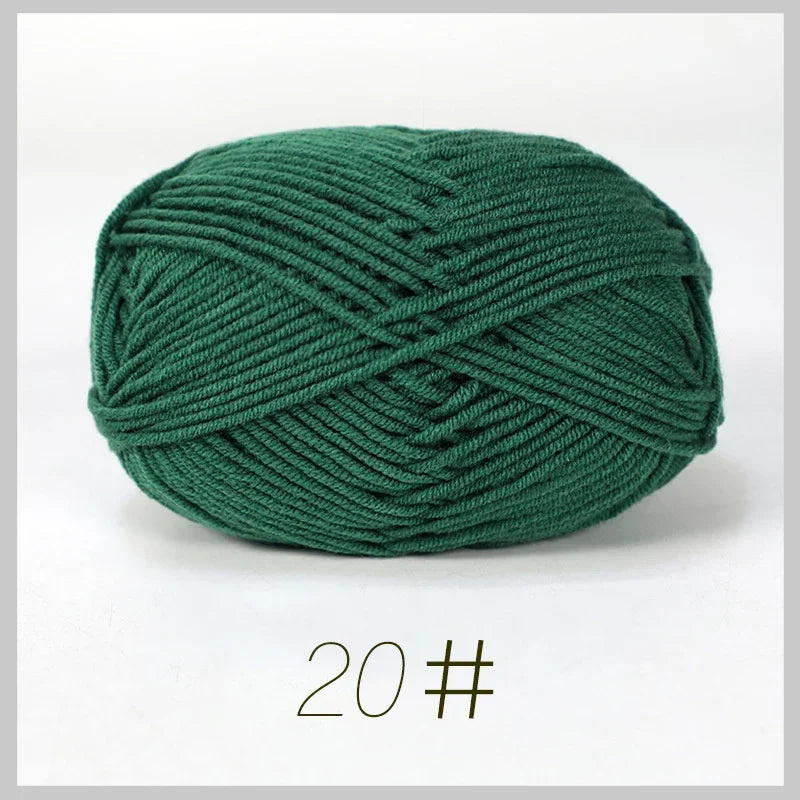 A1-1 50g Set Soft Milk Cotton Yarn for Knitting and Crochet