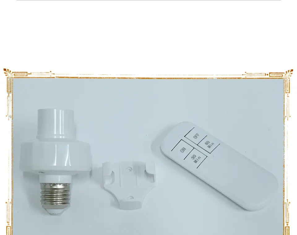 Smart Timer Switch Wireless Remote Control E27 Lamp Holder 15m Range 110V 220V