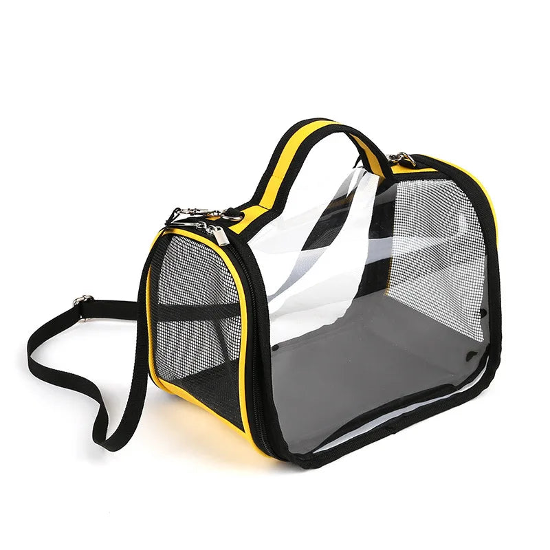 Transparent Visible Beautiful Space Warehouse Pet Bag Hamster Sugar Glider Take-out Bag Portable Hedgehog Rabbit Pet Cage