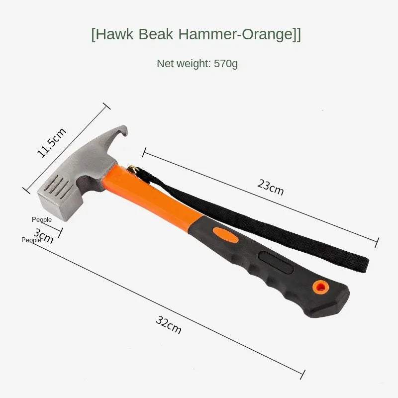 Outdoor Camping Tent Nail Hammer Cast Iron Safety Tool