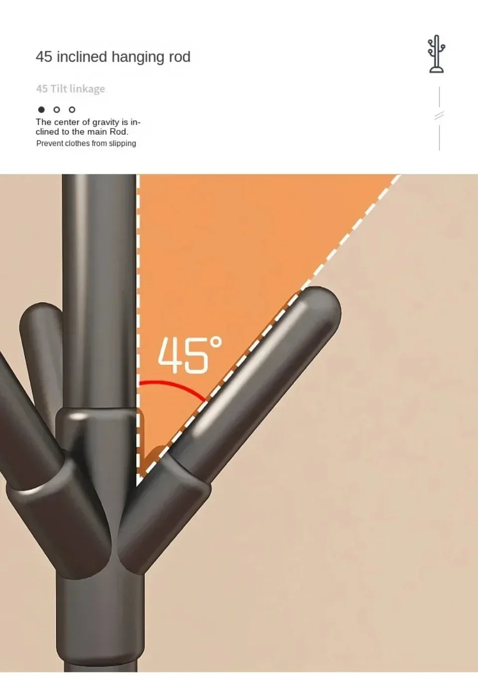 Multi Hook Clothes Rack Stand Tree Branch Shape Mobile Coat Rack for Home and Dorm Clothing Storage