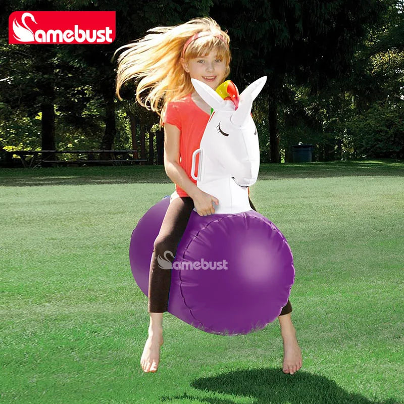 Camebust Inflatable Hopping Bouncer for Toddlers Unicorn Horse Dinosaur Ride On Toy for Active Play and Imagination