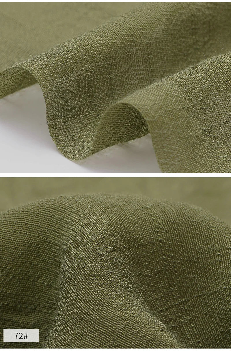 Solid Color Imitation Hemp Bamboo Crepe Fabric 5M 2M 1M 0.5M Soft Breathable Vibrant DIY Dress Gauze Curtain Bedding