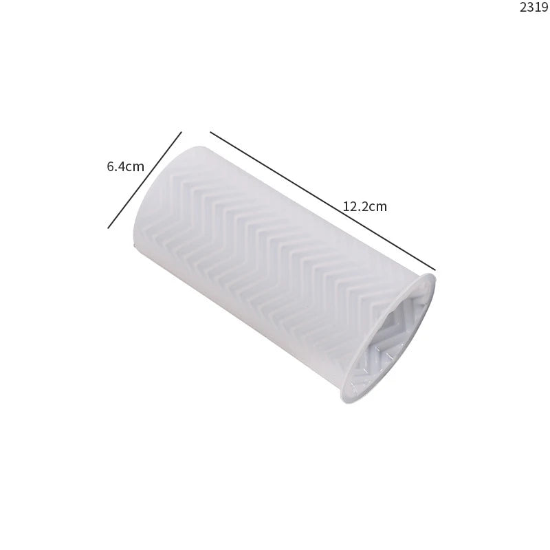 Classical Striped Roman Cylindrical Silicone Candle Mold for DIY Handmade Candles