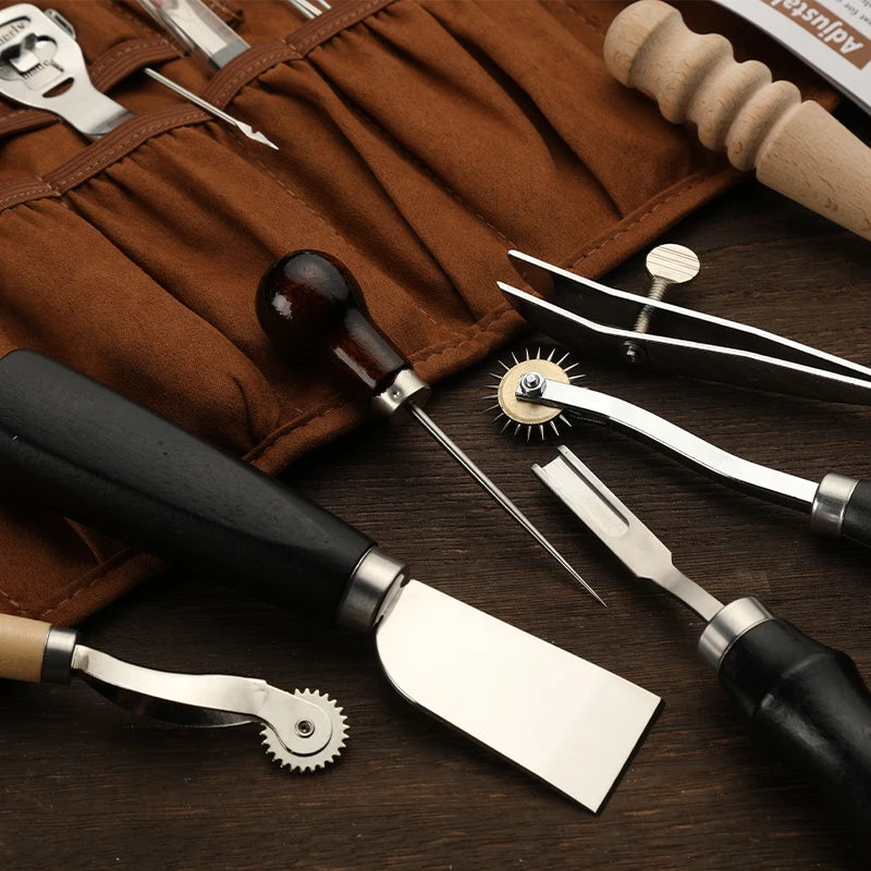 KRABALL Professional Leather Craft Tool Kit for DIY Repair