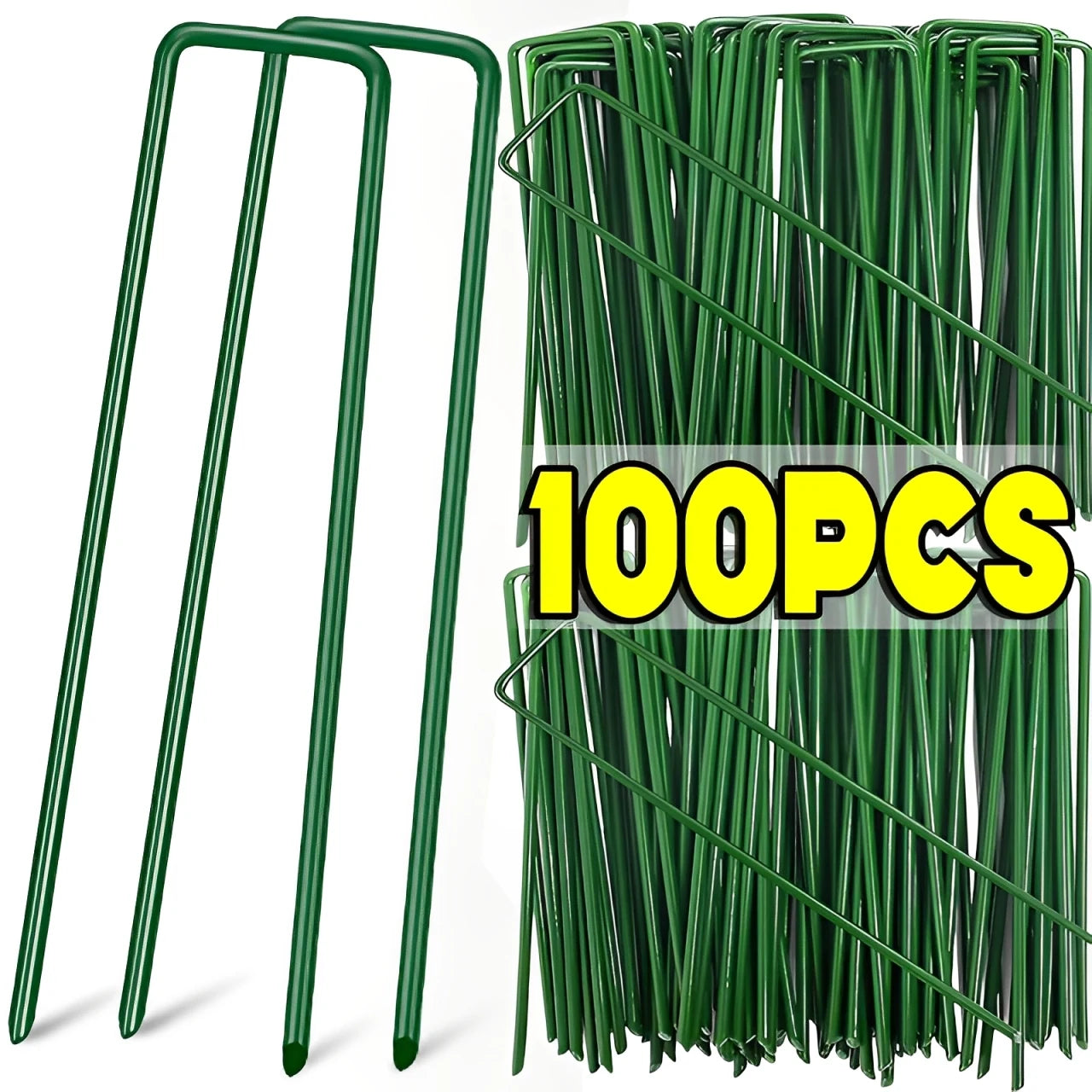 U Type Heavy Duty Garden Staples for Secure Lawn Barrier and Landscape Fabric Installation Galvanized Steel Sod Pins