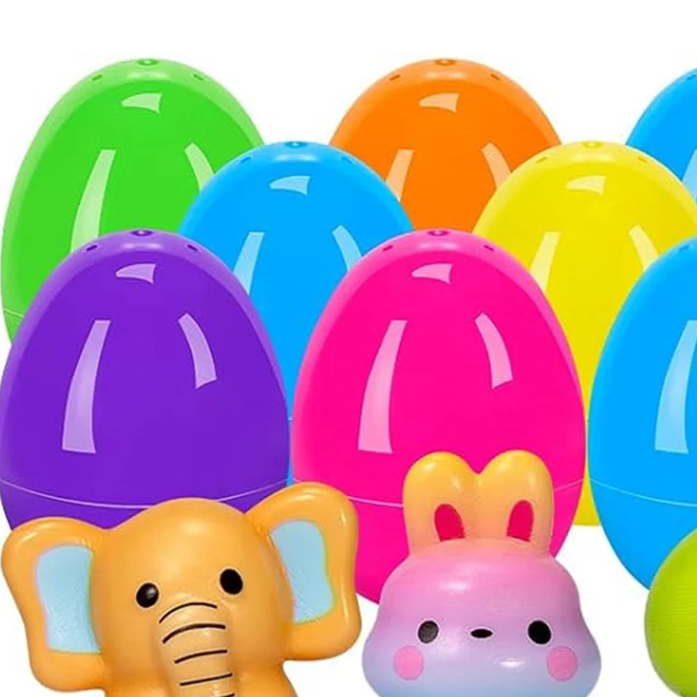 12/20/24/48Pcs Prefilled Easter Eggs with Plush Toys for Kids