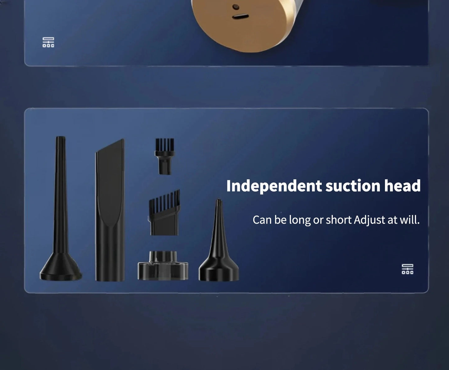 CENRR 98000PA Car Vacuum Cleaner Portable Wireless Strong Suction