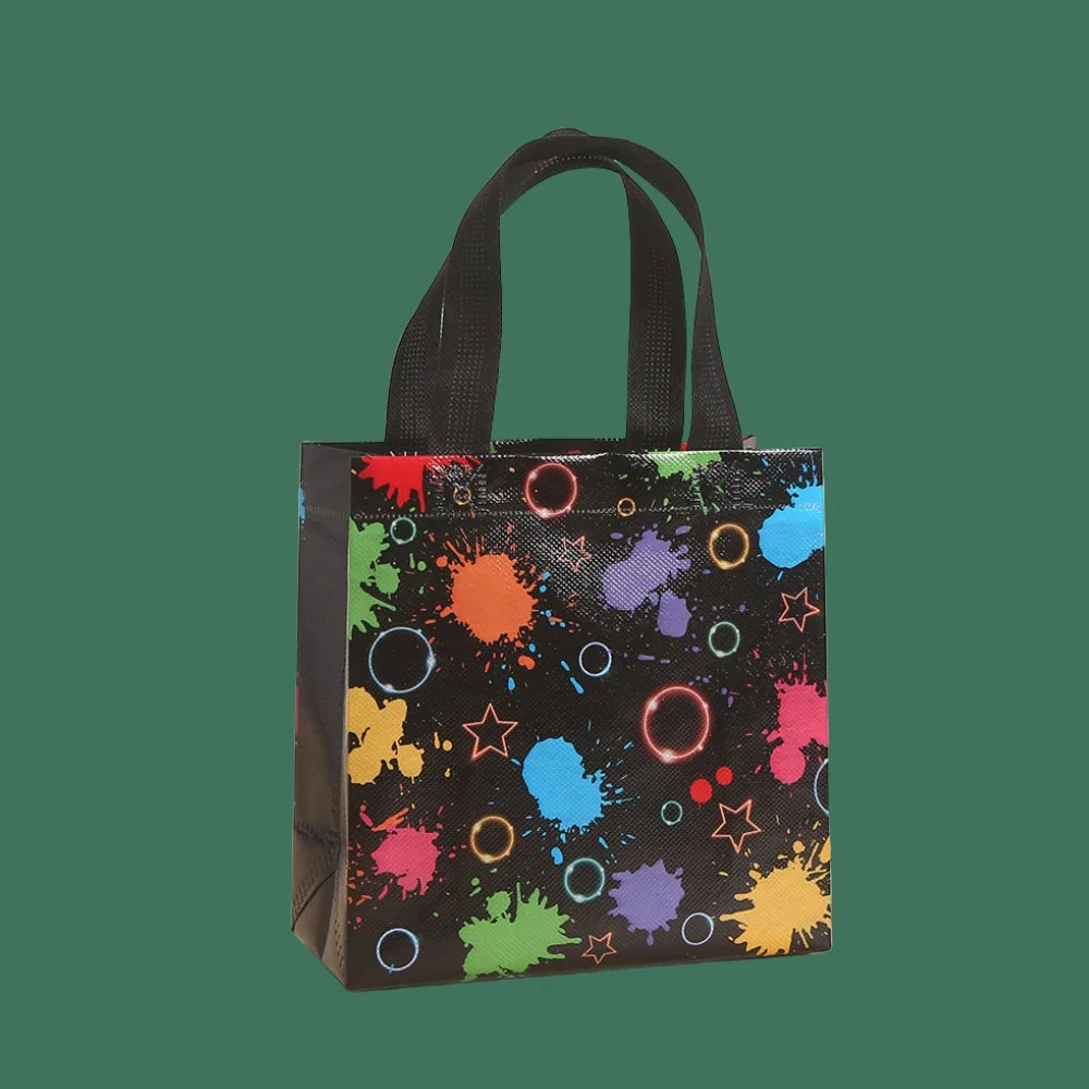 Waterproof Black Non-Woven Fabric Bags Set of 12 or 30 for Clothes Snacks Toys Ideal for Baby Showers Weddings and Party Decorations