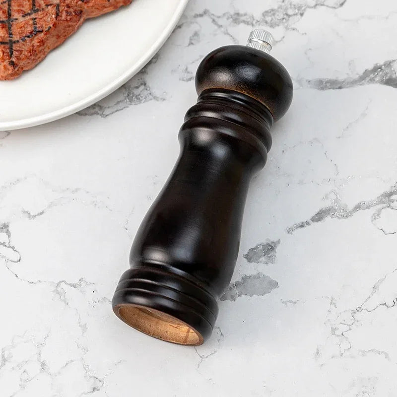 Wooden Manual Pepper Grinder 6 Inch Black Pepper Stick