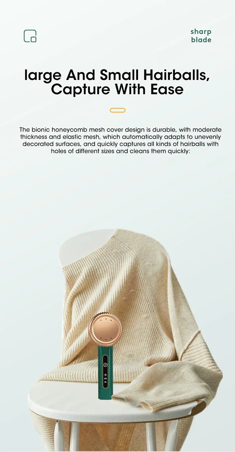 Electric Lint Remover USB Rechargeable Fabric Shaver Portable Fuzz and Hair Ball Remover