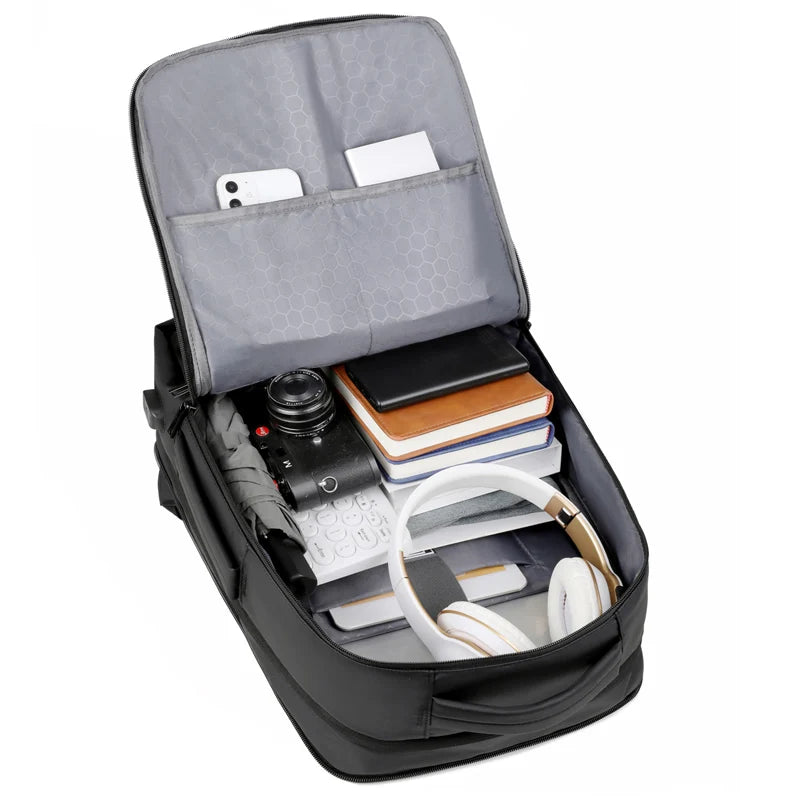 Rilibegan Men Travel Backpack Oxford Big Capacity USB Charge