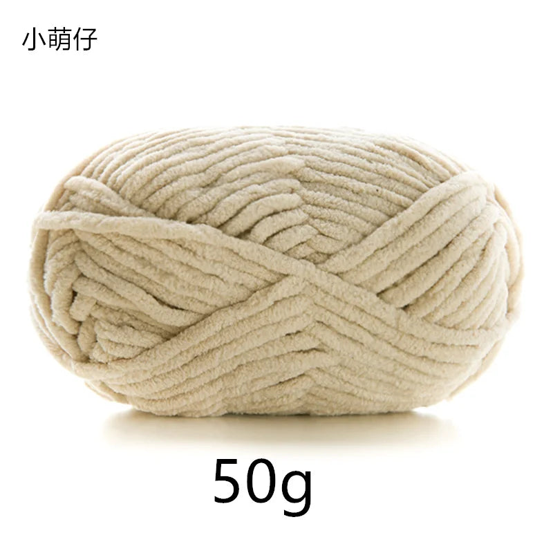 50g Polyester Cute Yarn Ball for Warm Velvet Crochet Scarf