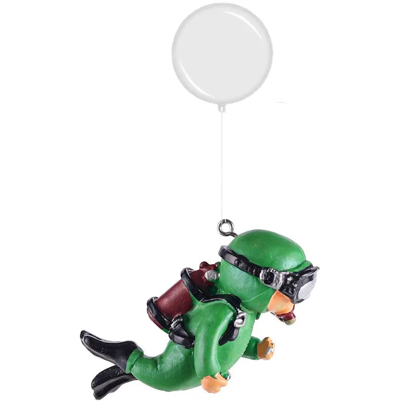 Fish Tank Decoration Resin Landscaping Small Ornaments Mini Diver Glow Aquarium Decor Floating Ball Aquarium Accessories