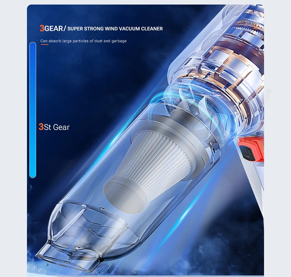 Cordless Mini Car Vacuum Cleaner Handheld with Powerful Suction for Easy Cleaning