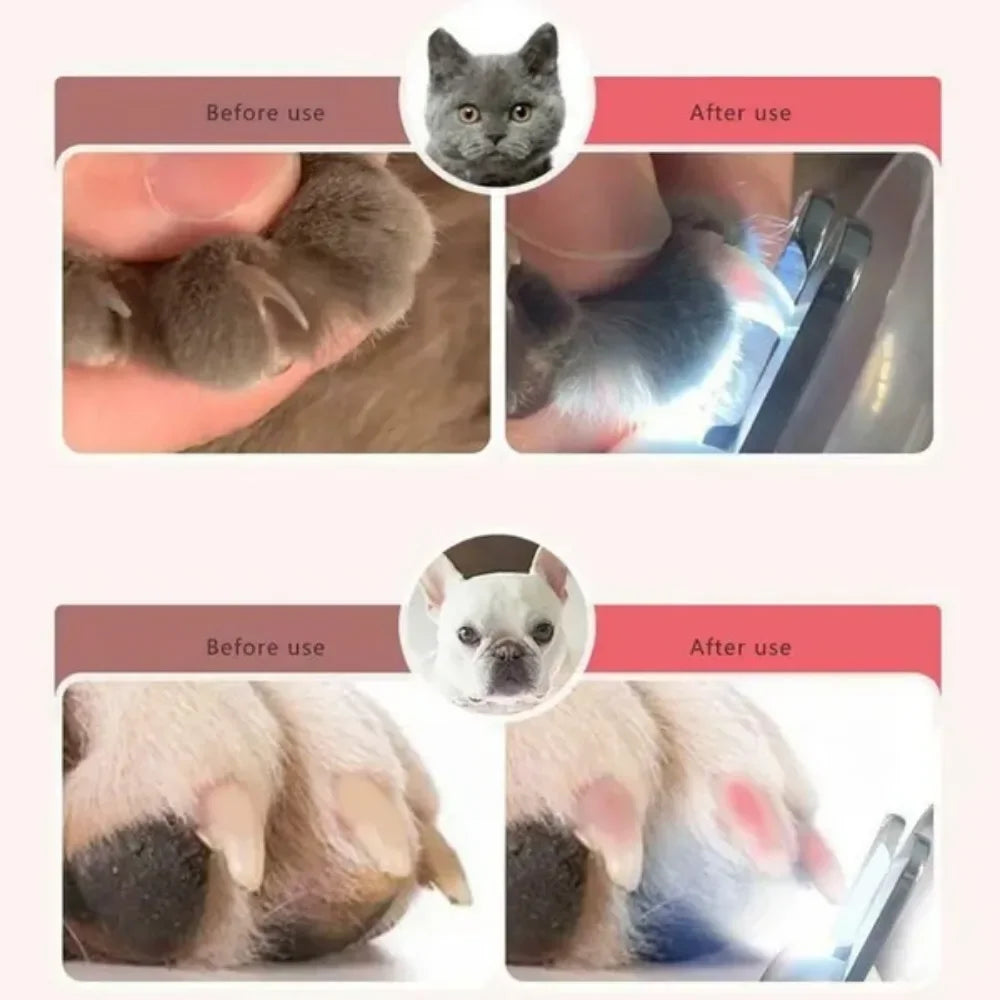 Professional Pet Nail Clipper with LED Light for Cats and Small Dogs - Safe and Easy Claw Grooming Tool