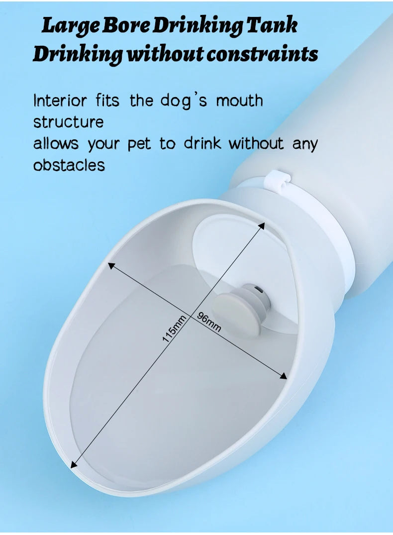 550ml Portable Folding Pet Water Bottle for Dogs and Cats Travel Mug with Collapsible Design