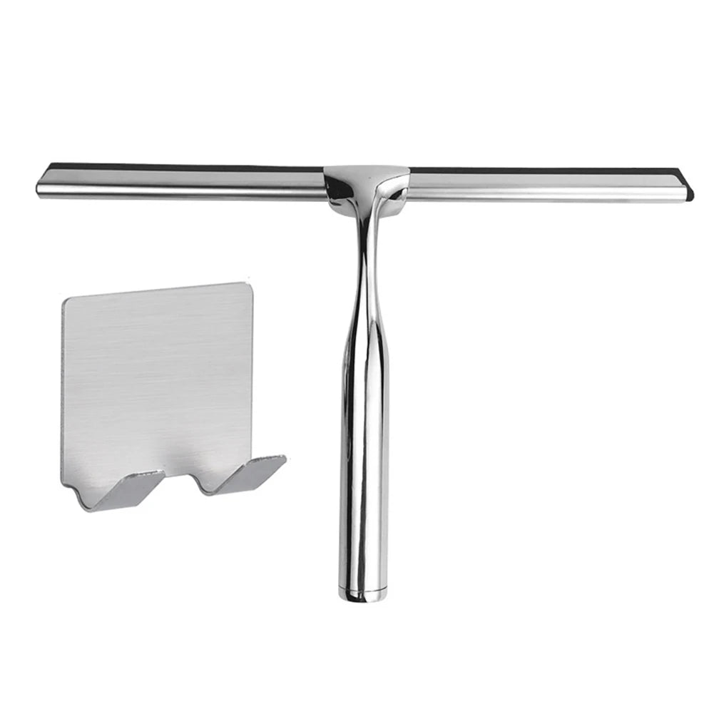 Stainless Steel Shower Squeegee and Glass Wiper Cleaner for Spotless Bathroom Mirrors and Windows