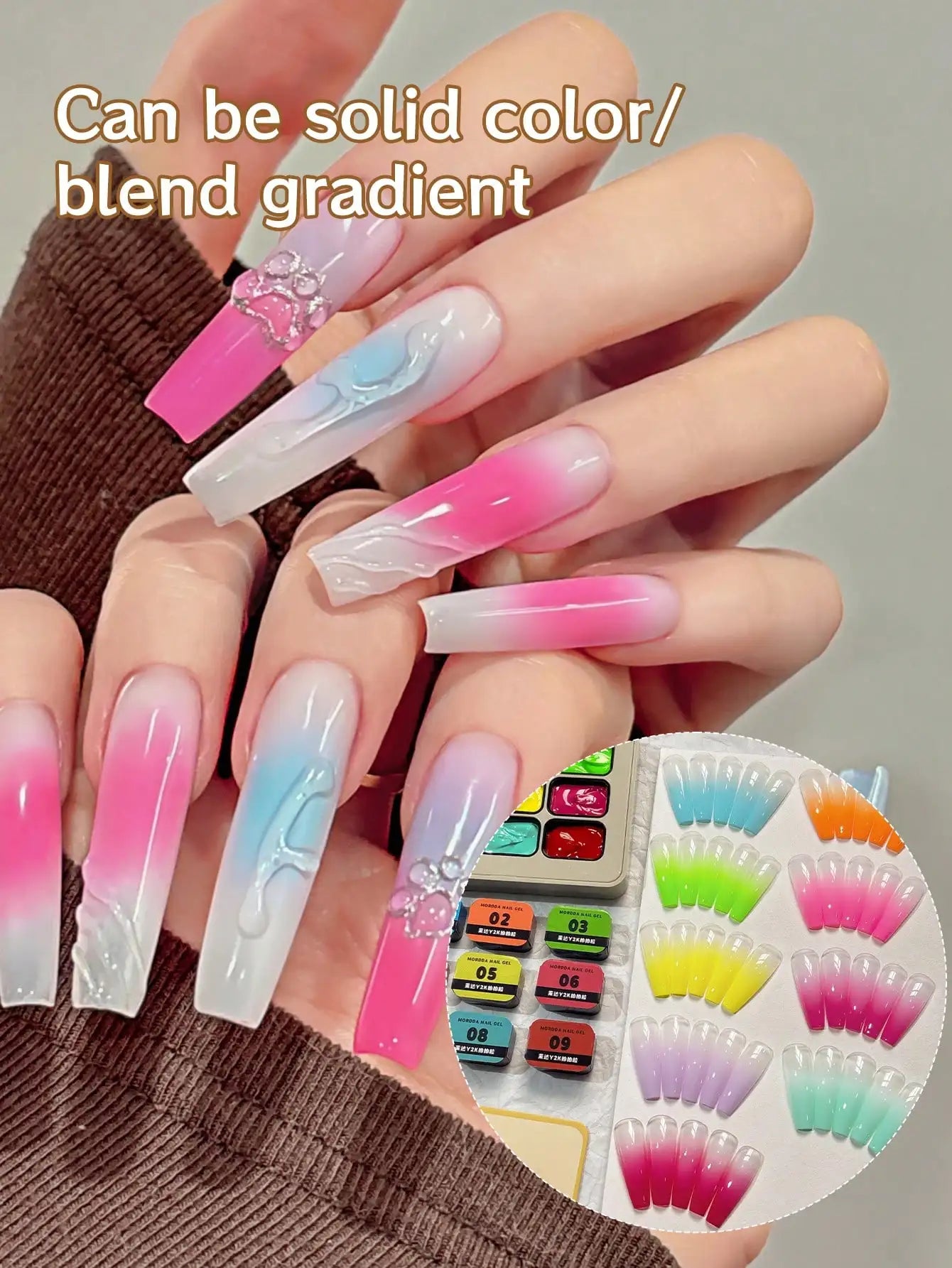 9 Colors Y2K Series Soak Off UV Gel Nail Polish Long Lasting Patting Gel for Nail Salons and DIY Manicures