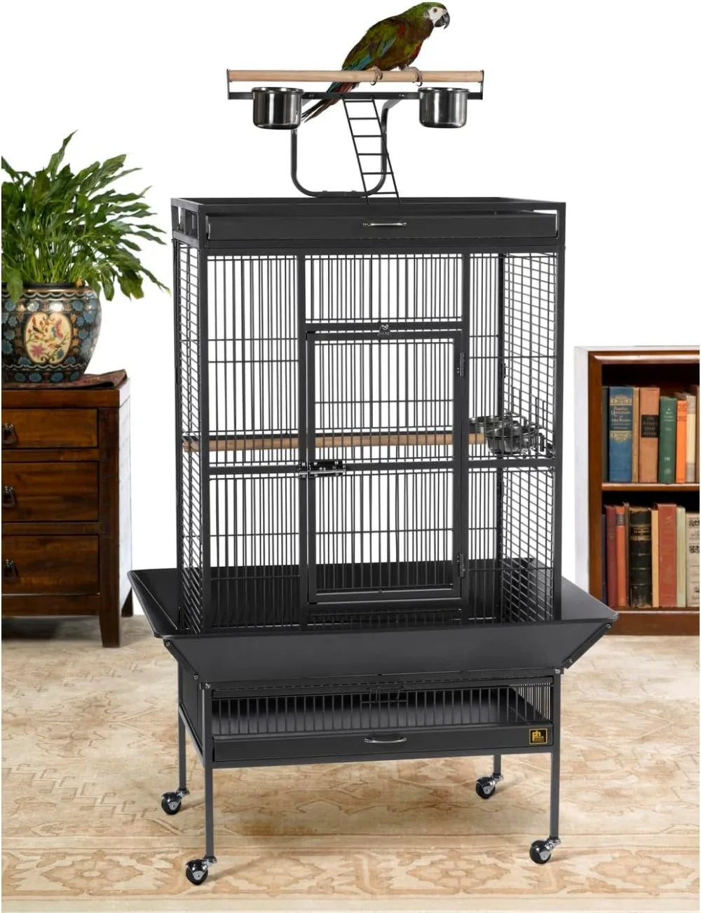Hendryx Signature Select Series Wrought Iron Bird Cage in Black
