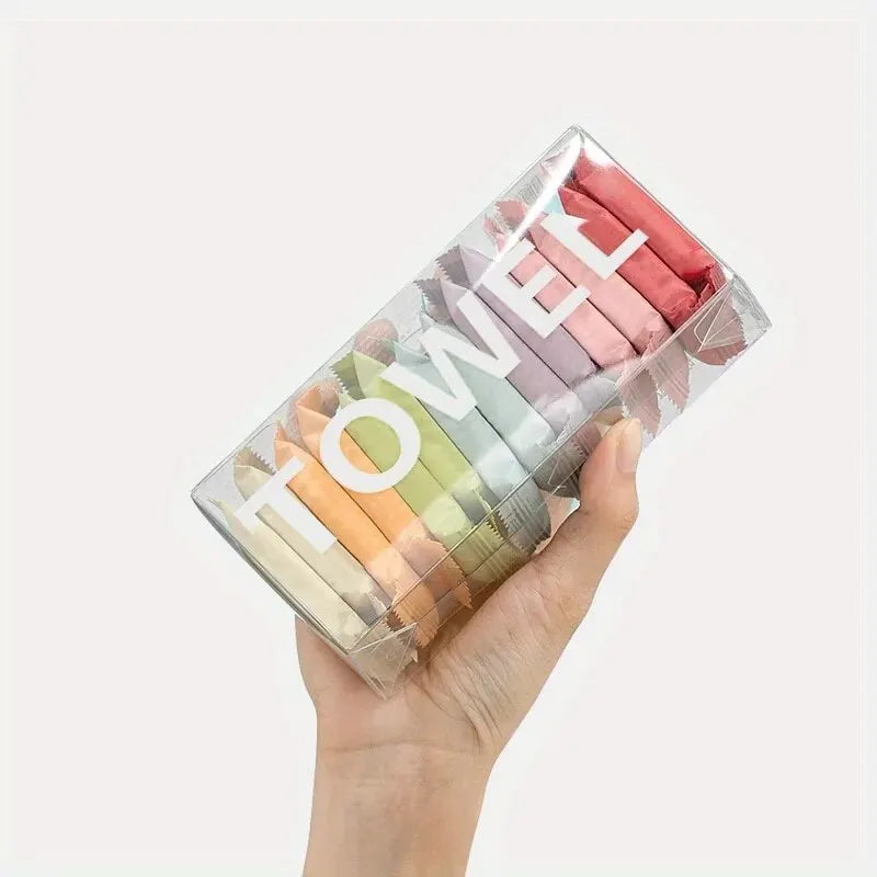 14pcs/Box Disposable Washcloth Travel Towel Compressed Beauty