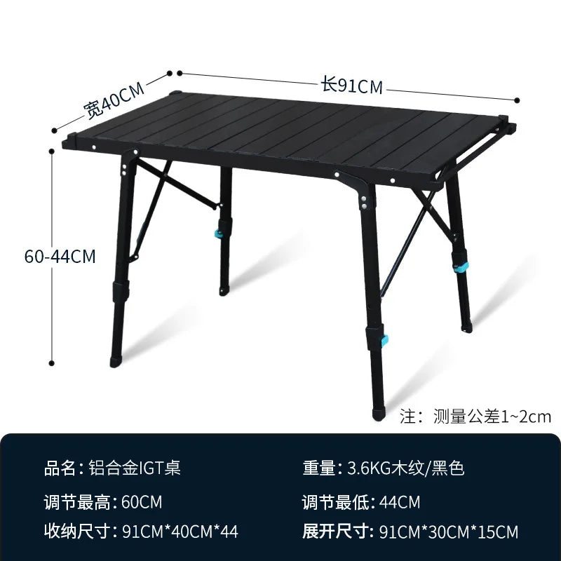 Lohascamping Camping Table IGT Folding Adjustable BBQ Table