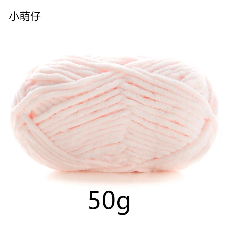 50g Polyester Cute Yarn Ball for Warm Velvet Crochet Scarf