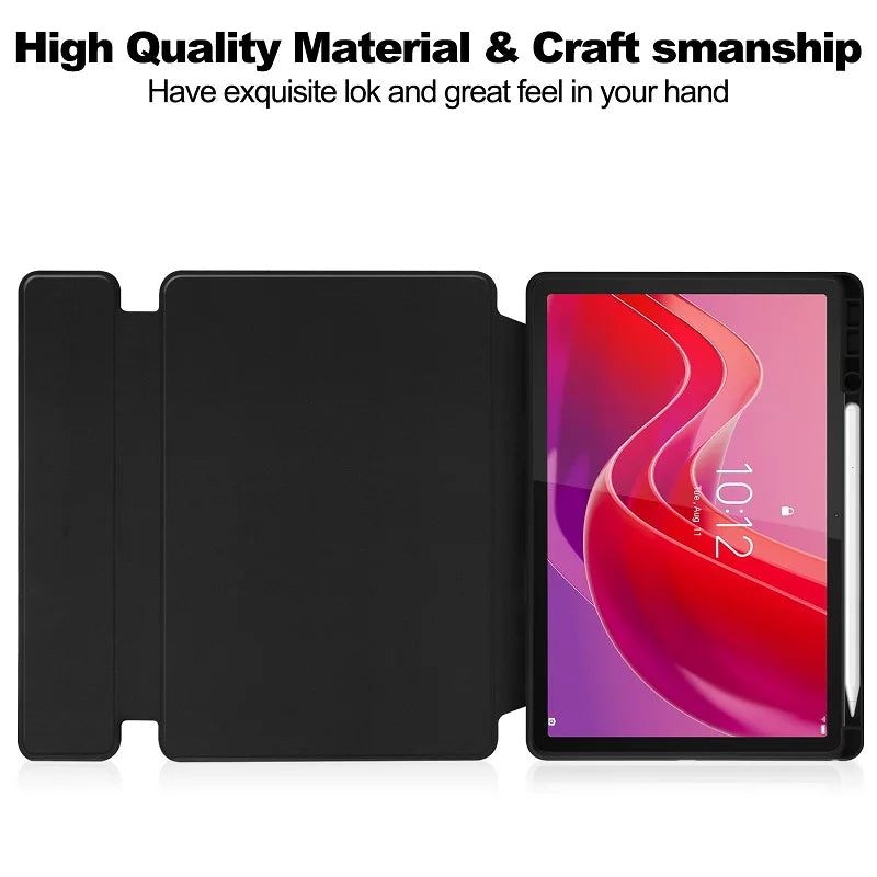 Smart Cover Case with Wireless Keyboard and Pencil Holder for Lenovo Tab M11 TB-330FU TB-331FC 11 Inch 2024 Model