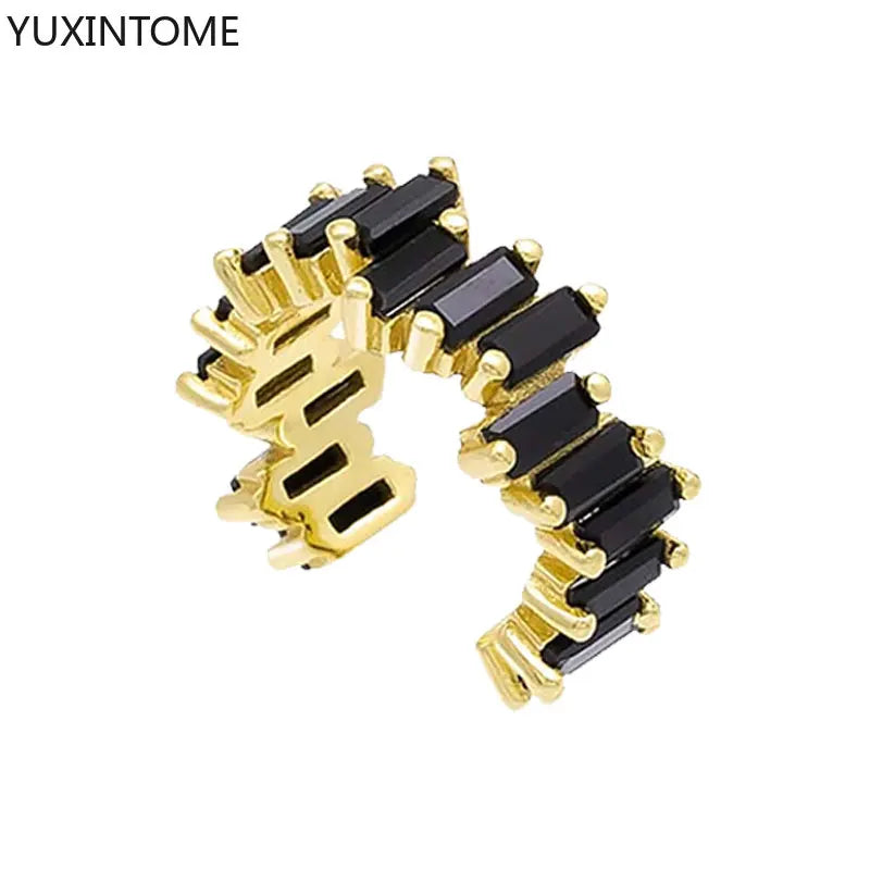 1PC Pave Color Crystal Ear Cuff Adjustable Gold Clip Jewelry