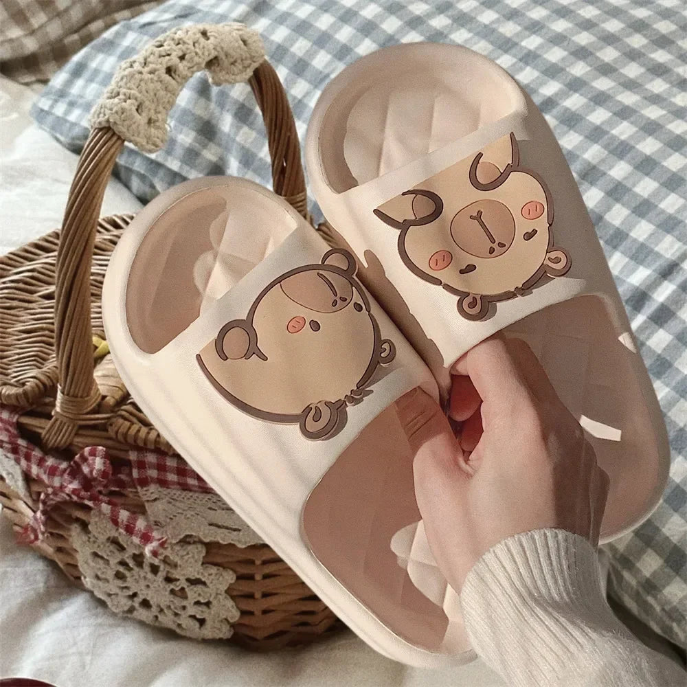 Home Slipper Women Capybara Cute Cloud Sandals Flip Flops