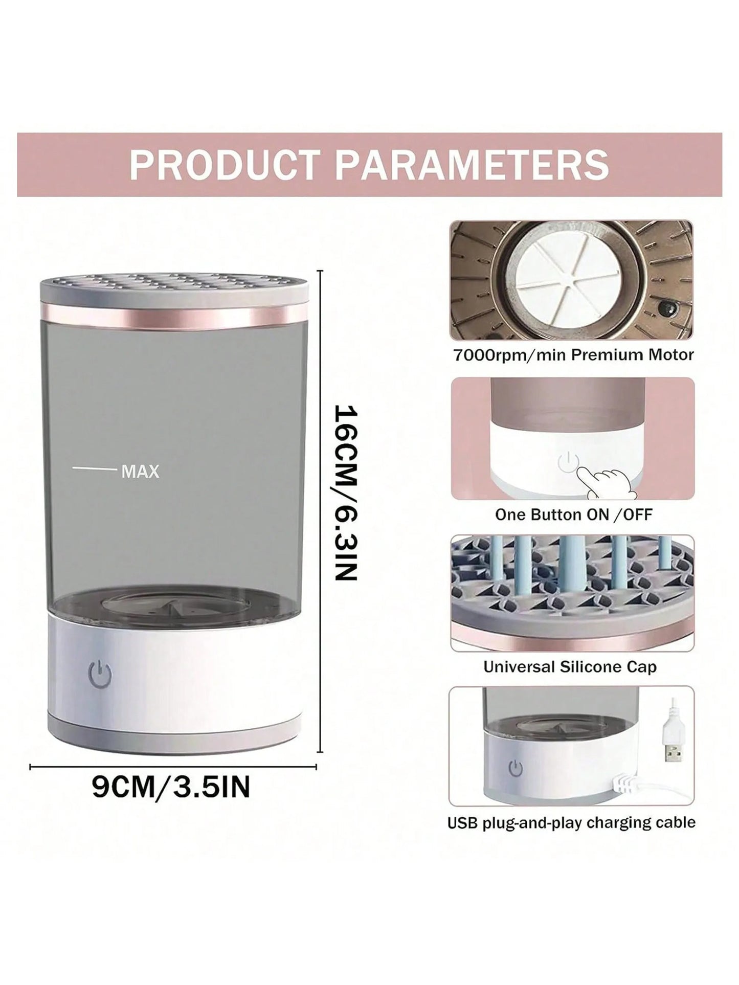 Electric Makeup Brush Cleaner Machine for Quick Sanitizing