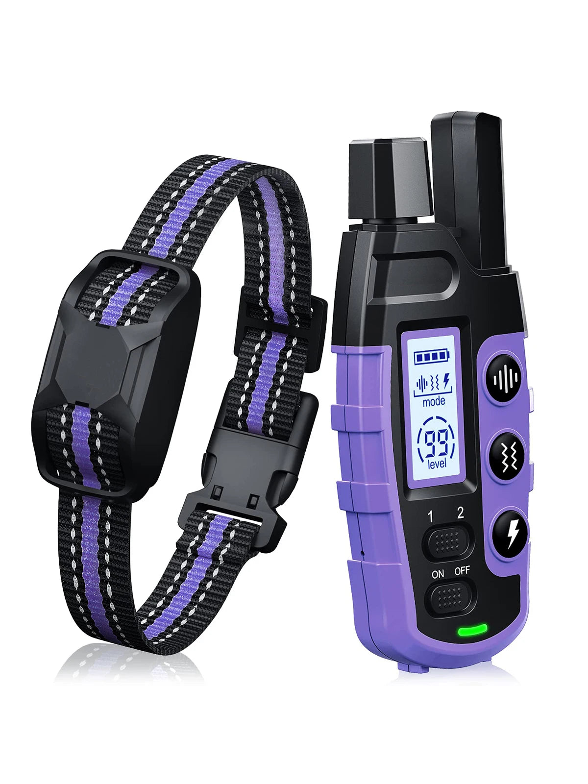 3300Ft Waterproof Electric Dog Training Collar with Remote Control for 5 to 120lbs Puppies Featuring Shock and Vibration