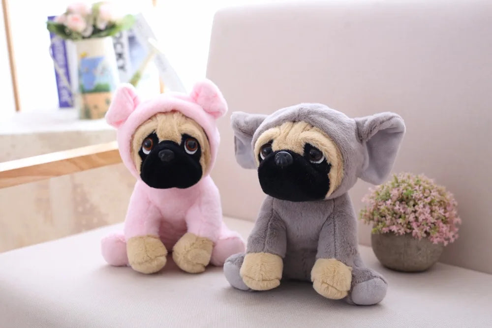 Lifelike Plush Sharpei Pug Simulation Dog Toy for Kids Adorable Cuddly Puppy Gift for Birthdays and Christmas
