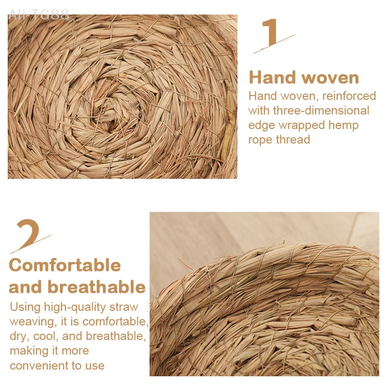 Egg Laying Rutin Chicken Nest Woven by Hand, Parrot Peony Nest, Tiger Skin Style, Excellent in Warmth Conservation