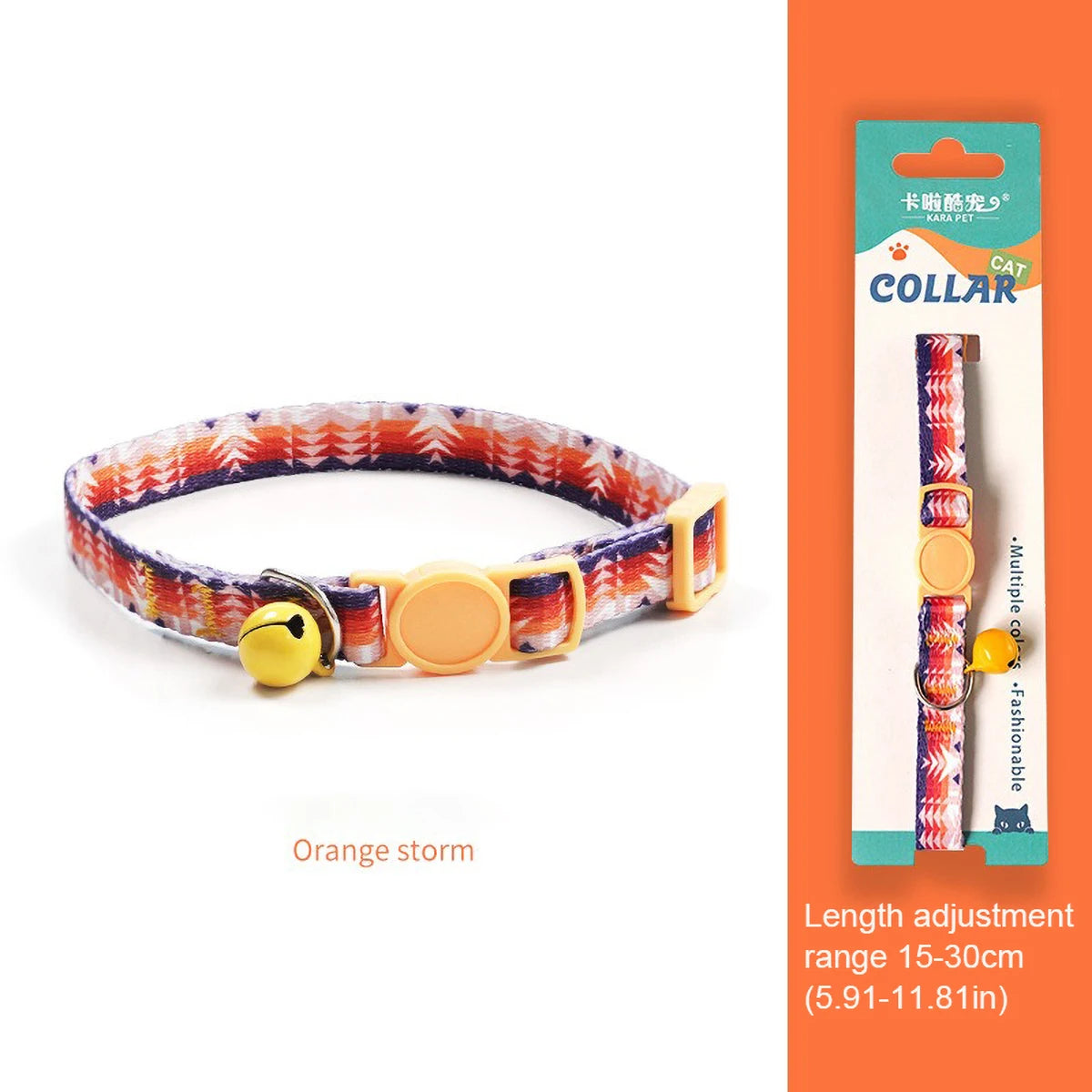 Cute Cat Weaving Necklace with Small Bell Design Anti-Suffocation Cat Collar Adjustable 15-30cm Comfortable Soft nylon material