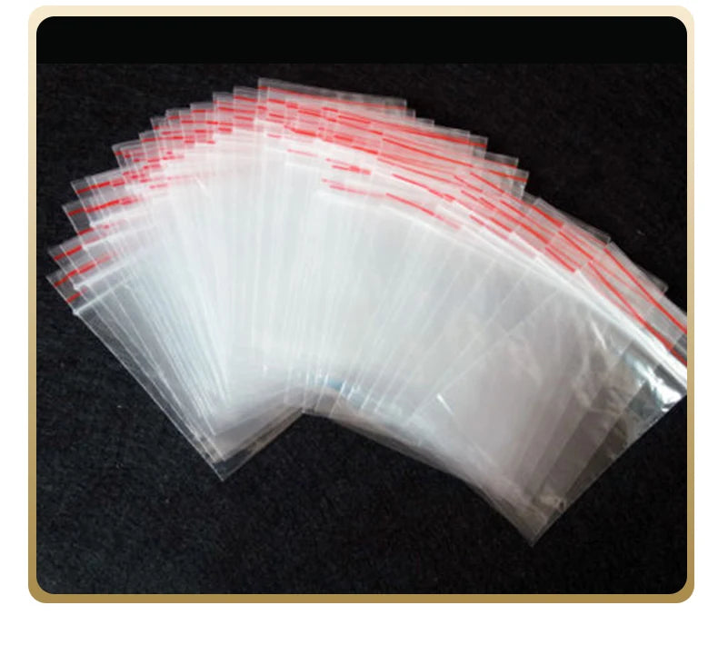 100pcs/Pack Small Zip Lock Plastic Bags 0.05mm Thick