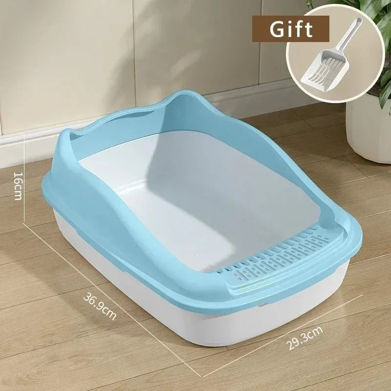 Cat Litter Box Small Size Pet Sandbox Anti-Splash Toilet