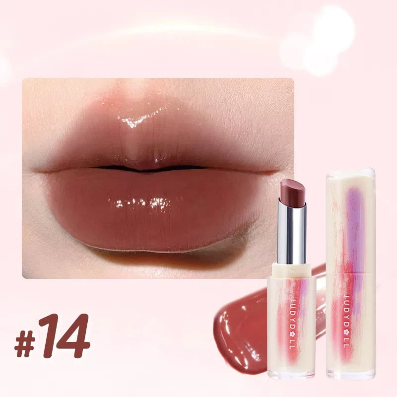 Judydoll Water Gloss Mirror Lipstick Crystal Jelly Lip Gloss Moisturizing Long Lasting Nude Lip Tint Makeup