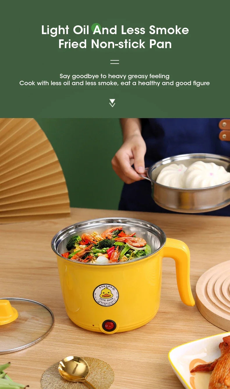 1.8L 220V Mini Multifunctional Electric Hot Pot for Dorms