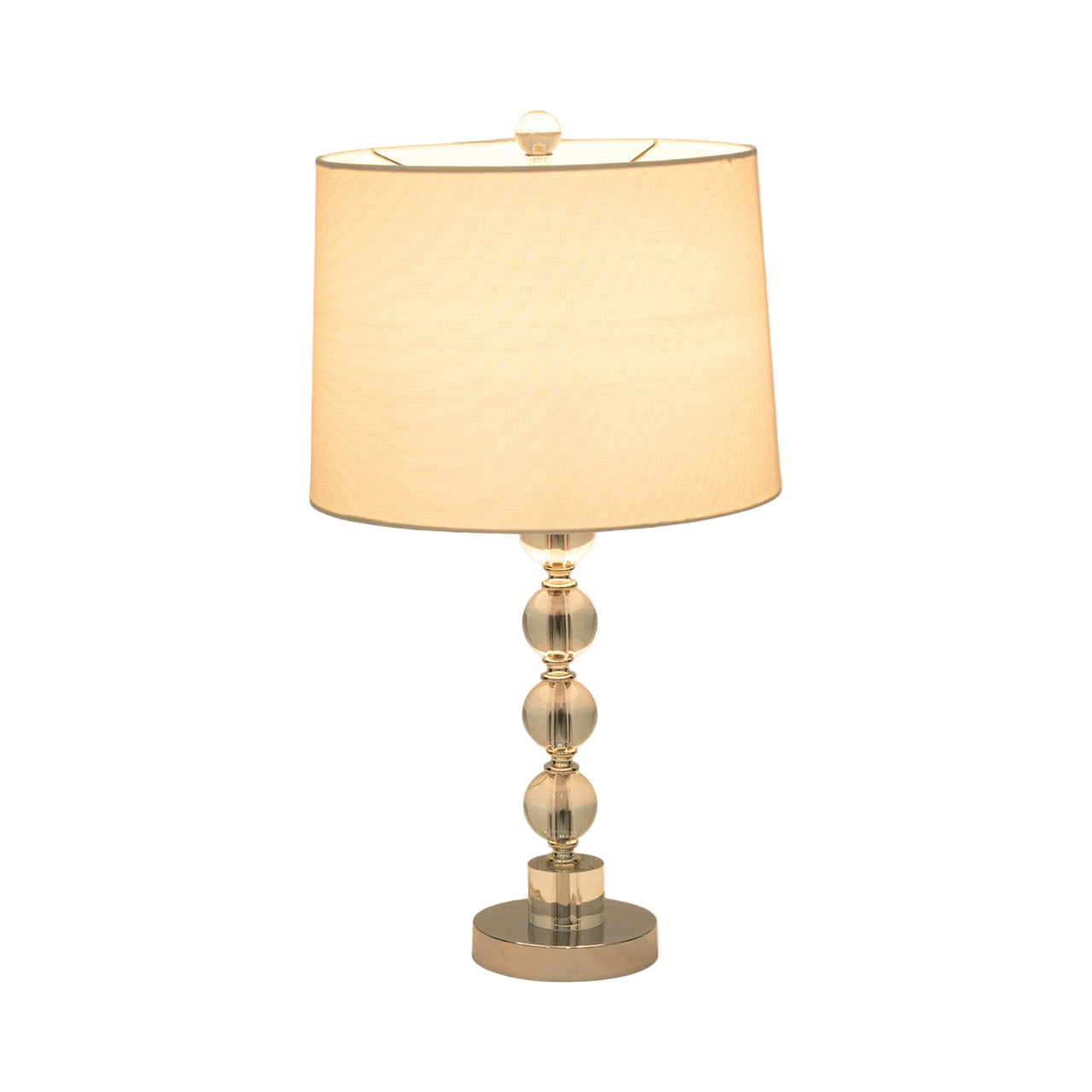 Sagebrook Home 22" Crystal Table Lamp (2-Pieces) - Silver