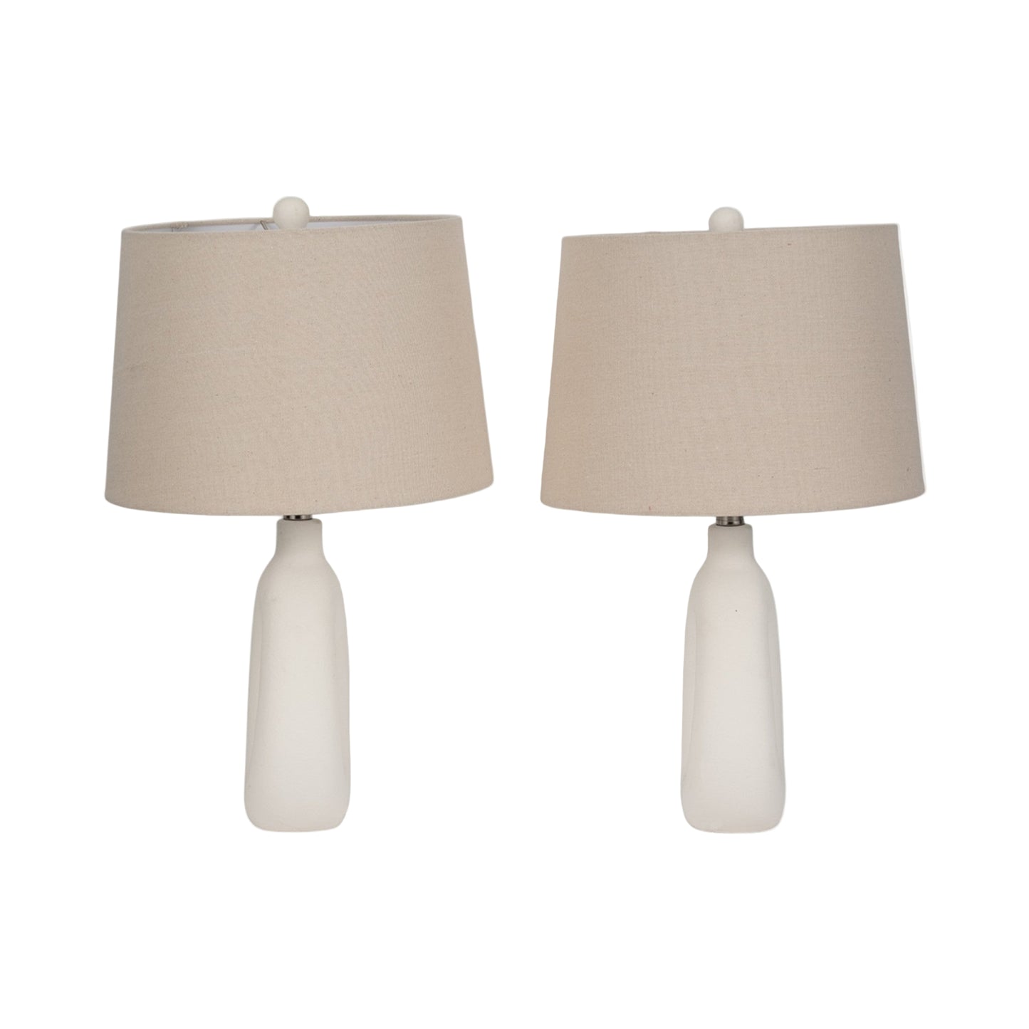 Sagebrook Home 23" Open Cut Out Table Lamp (2-Pieces) - White/Beige